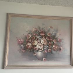 Framed Floral Painting 