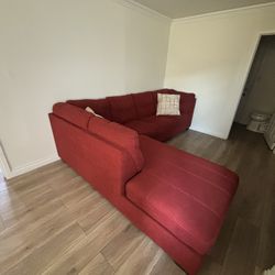 COUCH L SHAPE (RED)