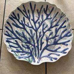 Big Decorative Coral Design Plate