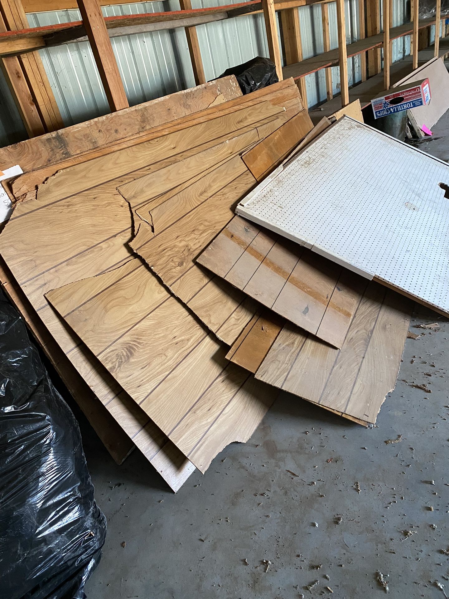 Wood Panels And Peg Board