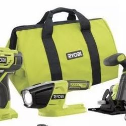 Ryobi 18V 3-Pc Tool Set Brand New W/ Battery & Charger!