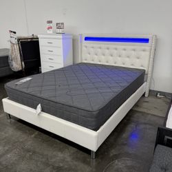 New Queen Bed Frame With Mattress 