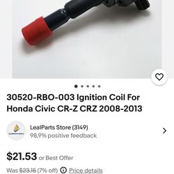 30520-RBO-003 Ignition Coil For Honda Civic CR-Z CRZ 2008-2013