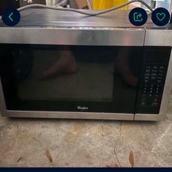 stainless steel whirlpool microwave