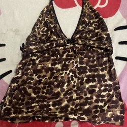 Cheetah Print Swim Shirt 
