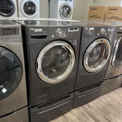 LG washer and dryer set electric with warranty