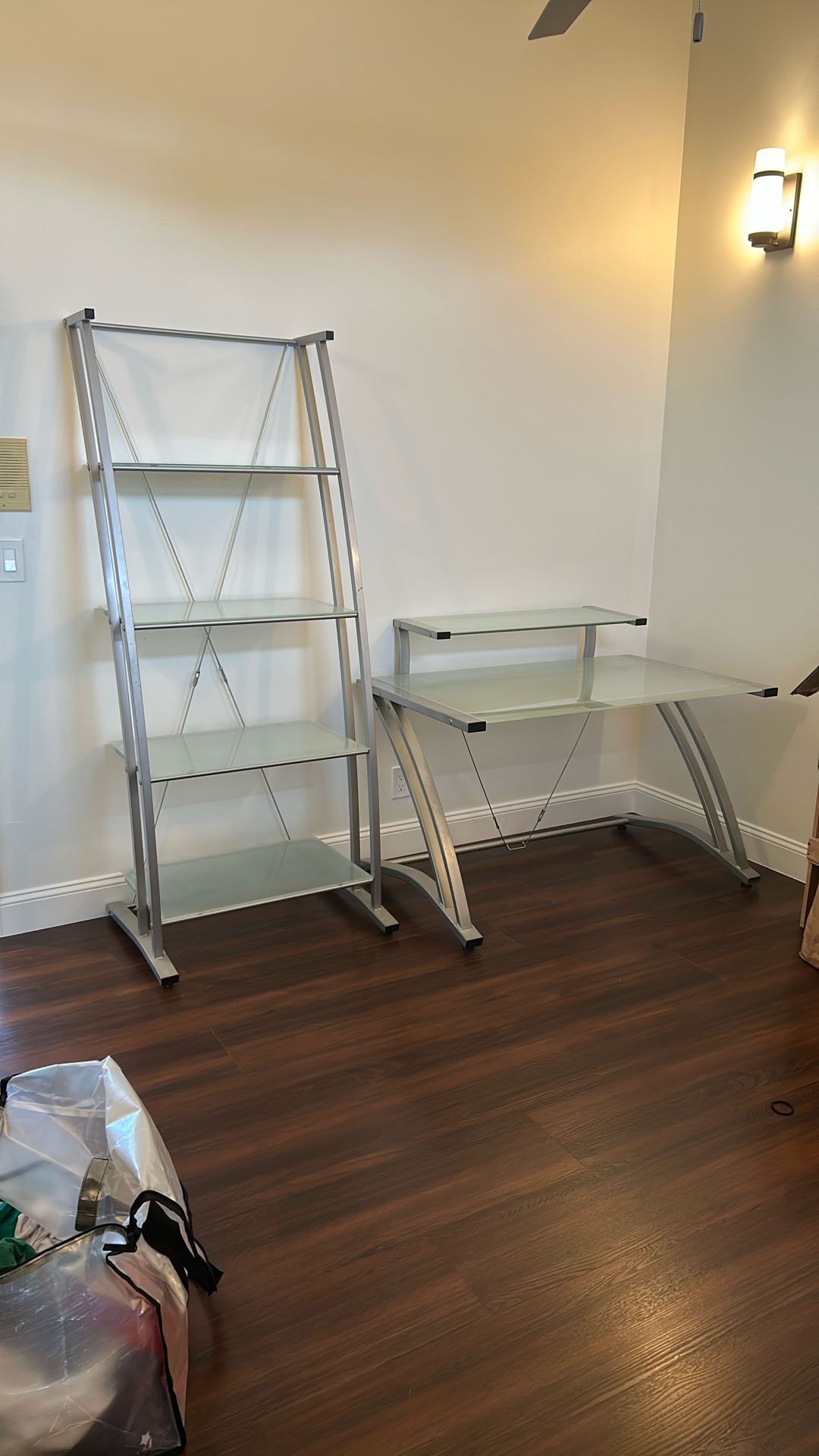 Sleek And Elegant Desk & Shelf