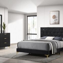 Bed Queen Frame With Nightstand And Dresser