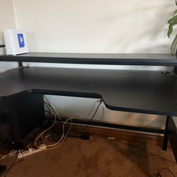 Black IKEA Gaming Desk