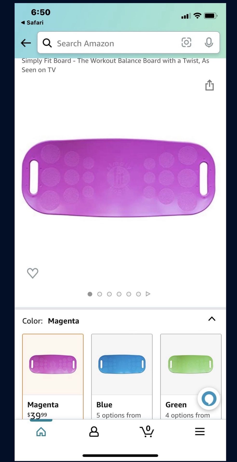 Simply Fit Board - The Workout Balance Board with a Twist, As Seen on TV - Magenta - USED - Ab Core Workout Exercise