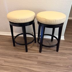 Bar stools (2) New Cushion Covers. 