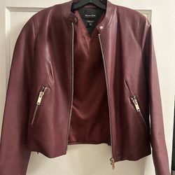 Massimo Dutti Leather Jacket 
