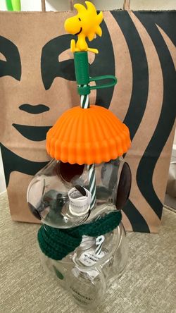 Brand New! Starbucks Snoopy Glass Cup Release
