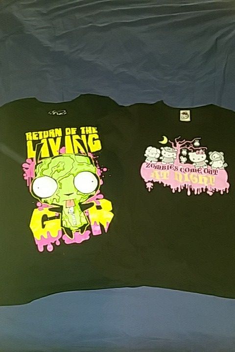 Zombie graphic tees lot. Hot Topic, Torrid. Invader Zim, Hello Kitty