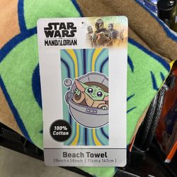 Baby Yoda beach towel