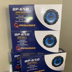 Q Power Car Audio. 6.5 Inch Car Stereo Speakers 500 Watts $25 A Pair New 