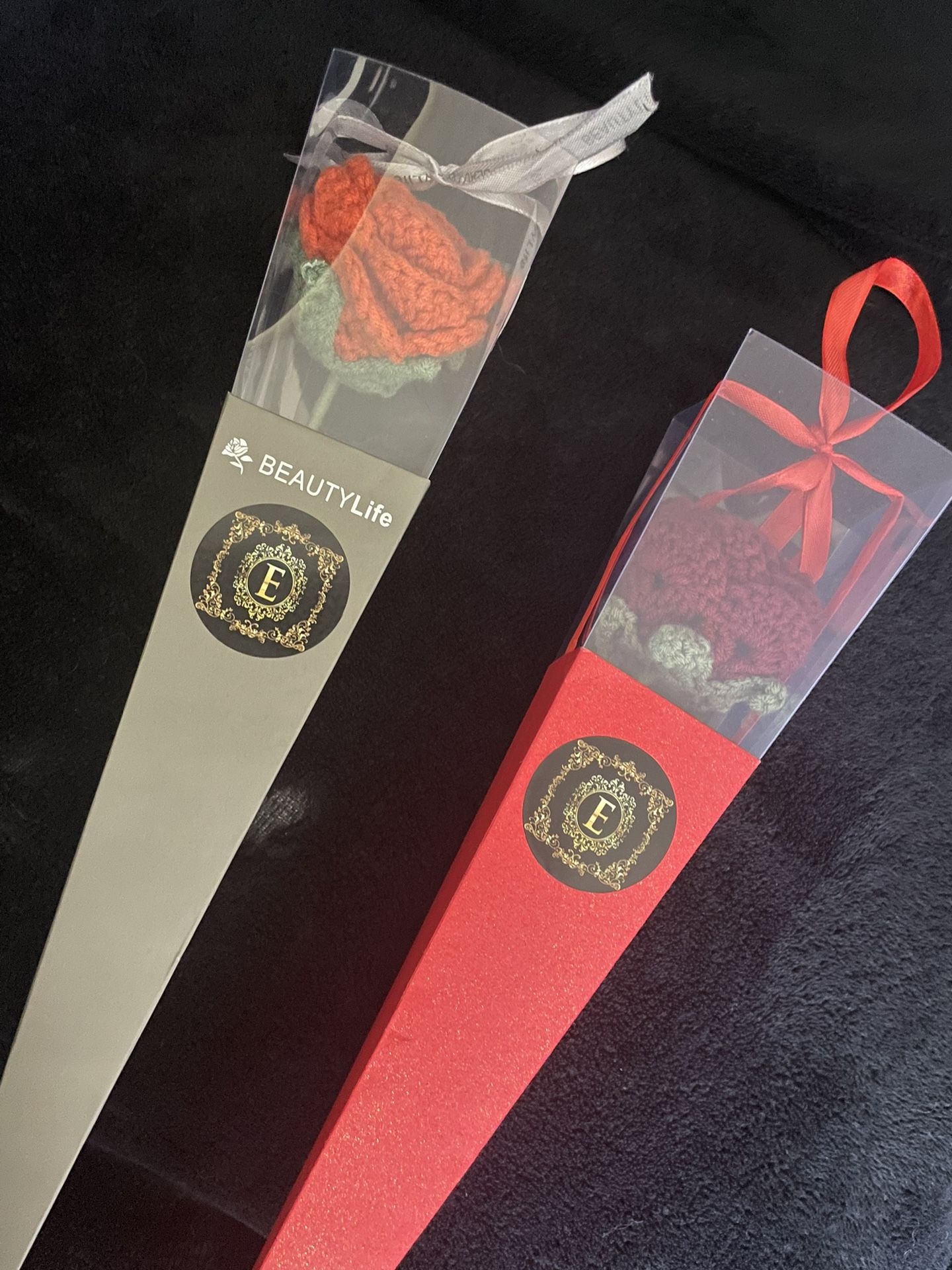 Crochet Red Roses