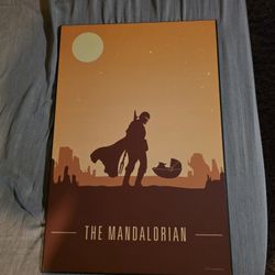 Mandalorian Wooden Sign 13x19 