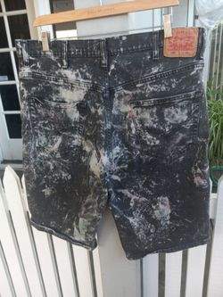 Levi's 569 Acid Wash Denim Shorts W38