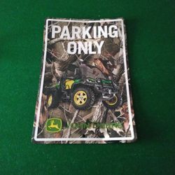 john deere parking only sign