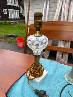 Antique blown glass lamp