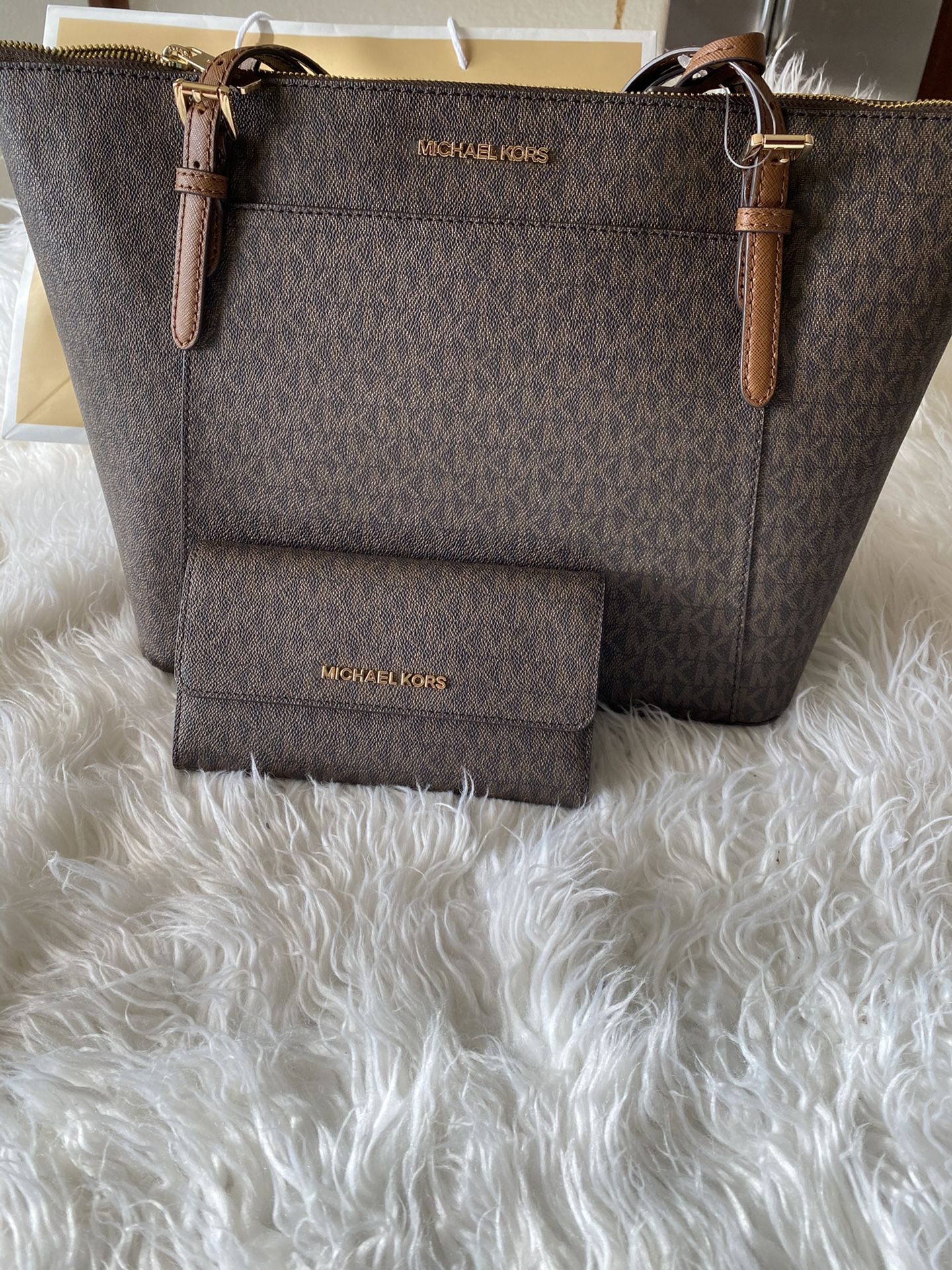 Michael Kors tote and wallet