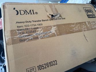 Heavy-Duty Transfer Bench with Cut-Out Seat Item: (contact info removed)-1900