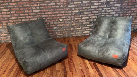 Green Suede BeanBag Sofa Chairs