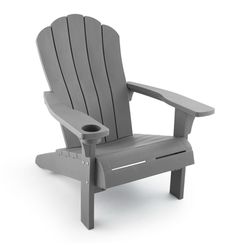 Four Polywood Adirondack Chairs (Grey)