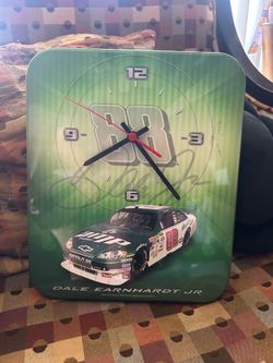 2008 Dale Earnhardt Jr. Nostalgic Tin Clock 10x12