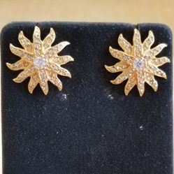 Gold Plated Sterling Silver Earrings 