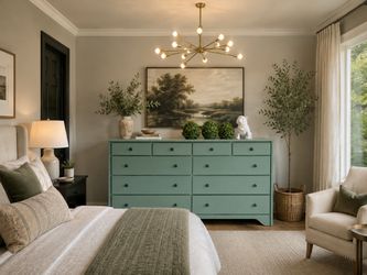 Green oak dresser scroll over to see more