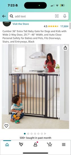 Cumbit safety baby gate extra tall