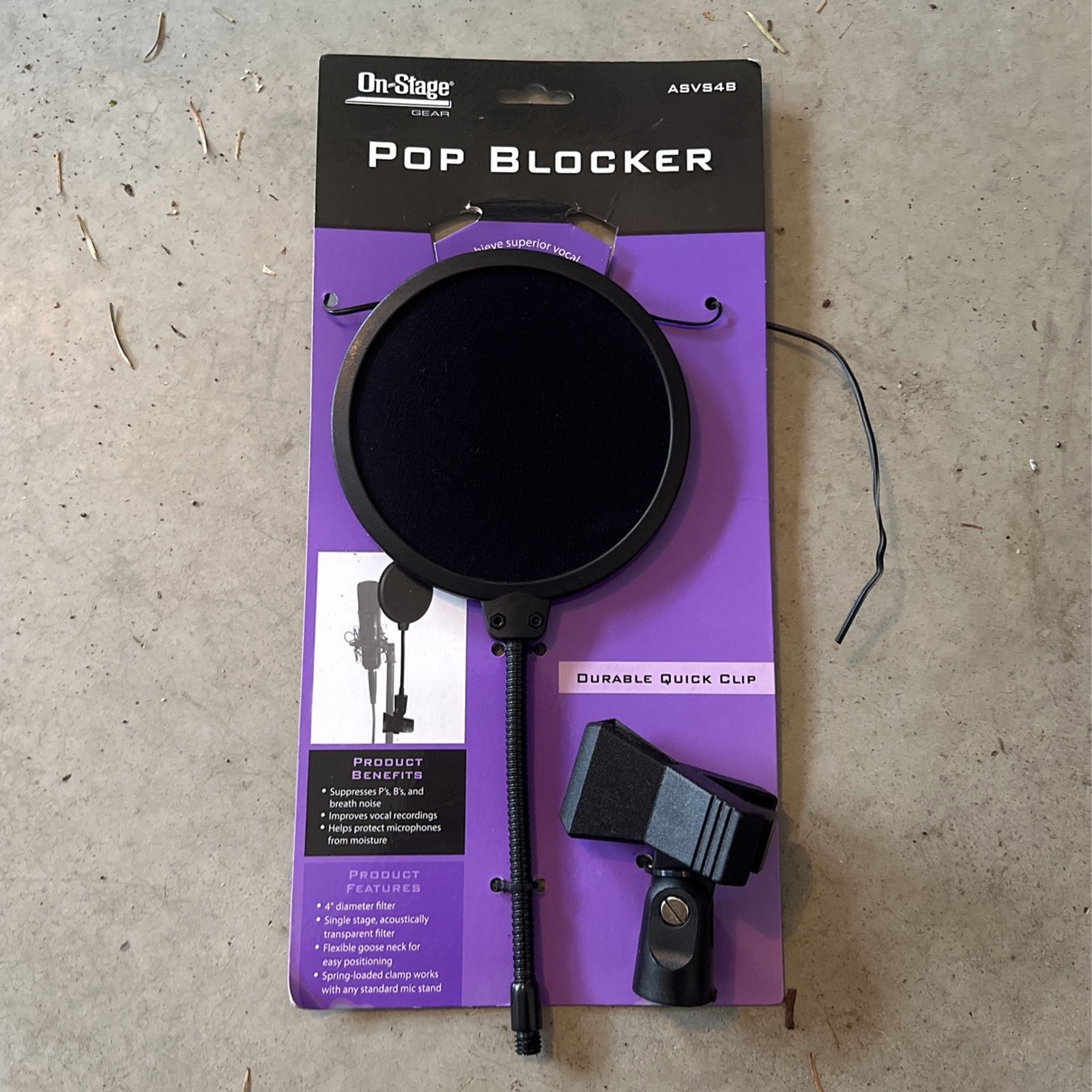 On Stage Gear Pop Blocker Microphone