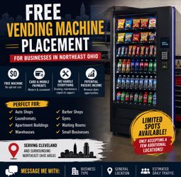 🚨 FREE VENDING MACHINE PLACEMENT 🚨