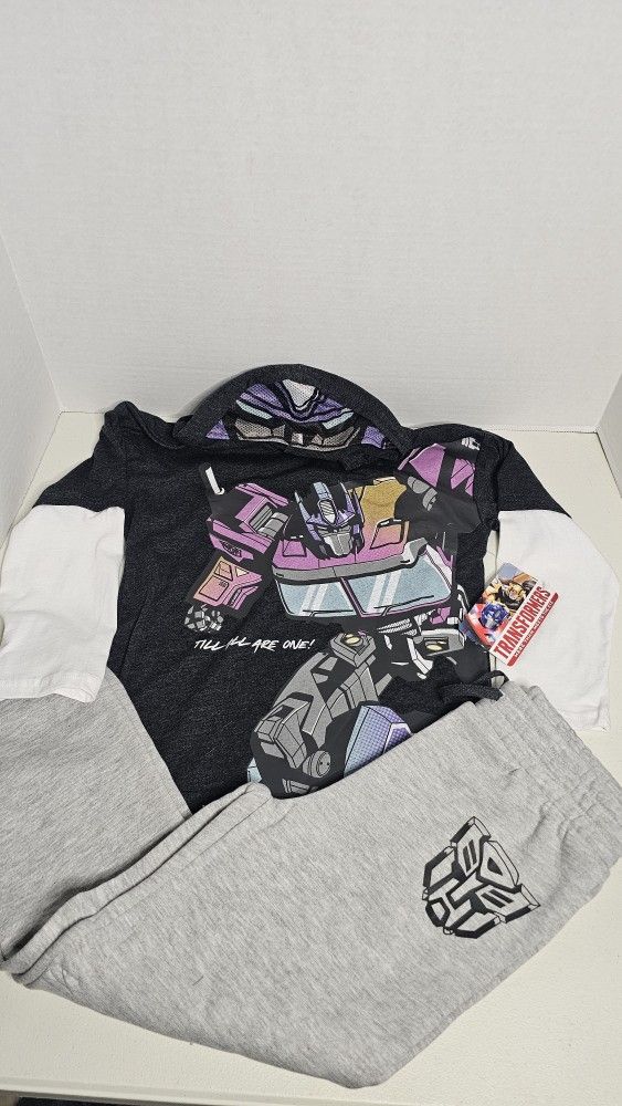 Transformers Cosplay Hoodie & Jogger Set Boys Size 7