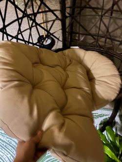 Thick egg chair cushions set