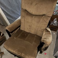 Gliding Rocking Chair with Adjustable Back