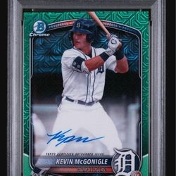 2025 BOWMAN PROSPECT MEGA AUTOGRAPHS | GREEN REFRACTOR [#41/99] KEVIN MCGONIGLE