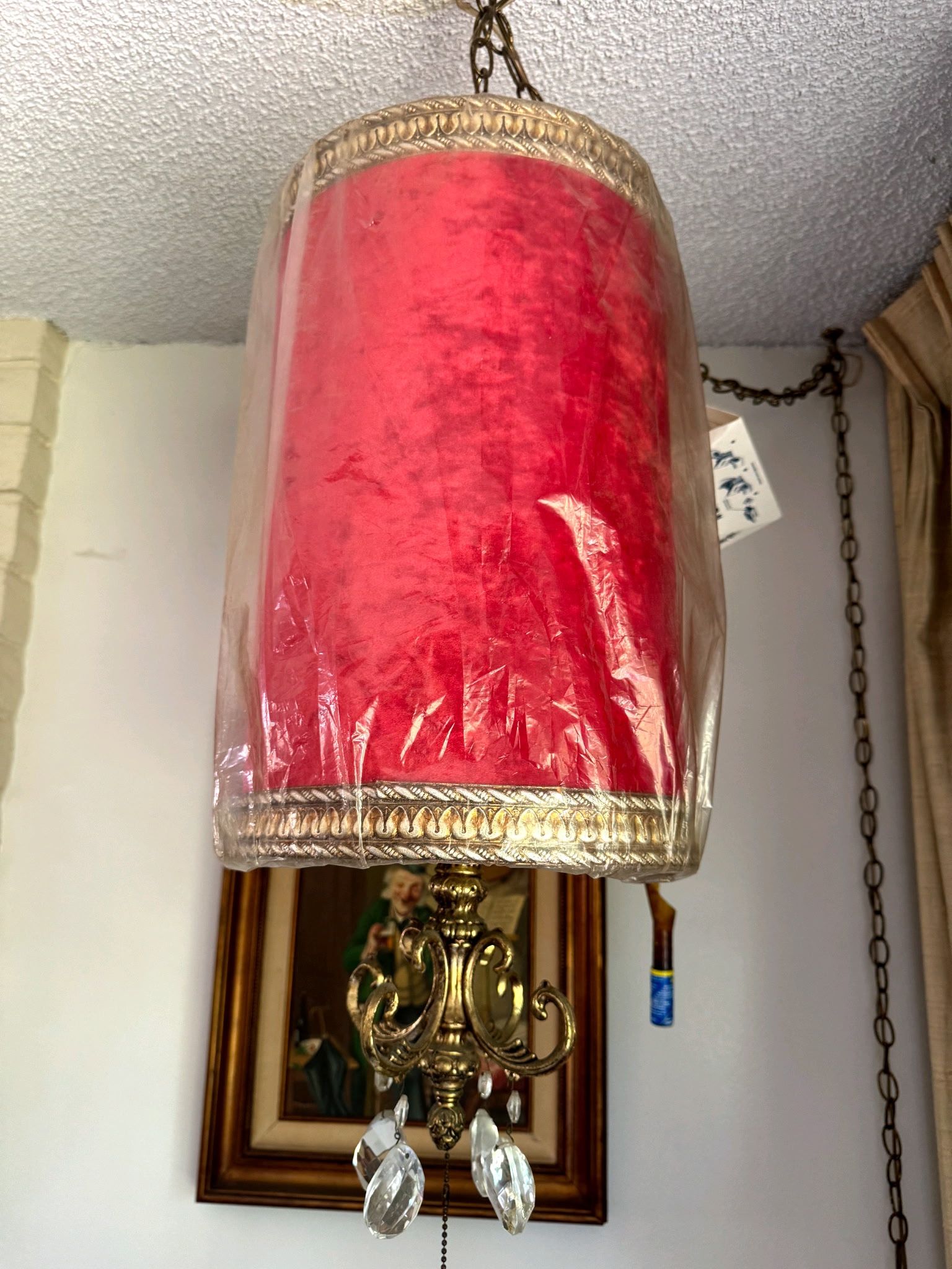 Vintage Red  Lamp