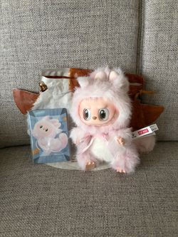 Labubu Cat Mode On Series Plush Pendant - Strawberry Kitty