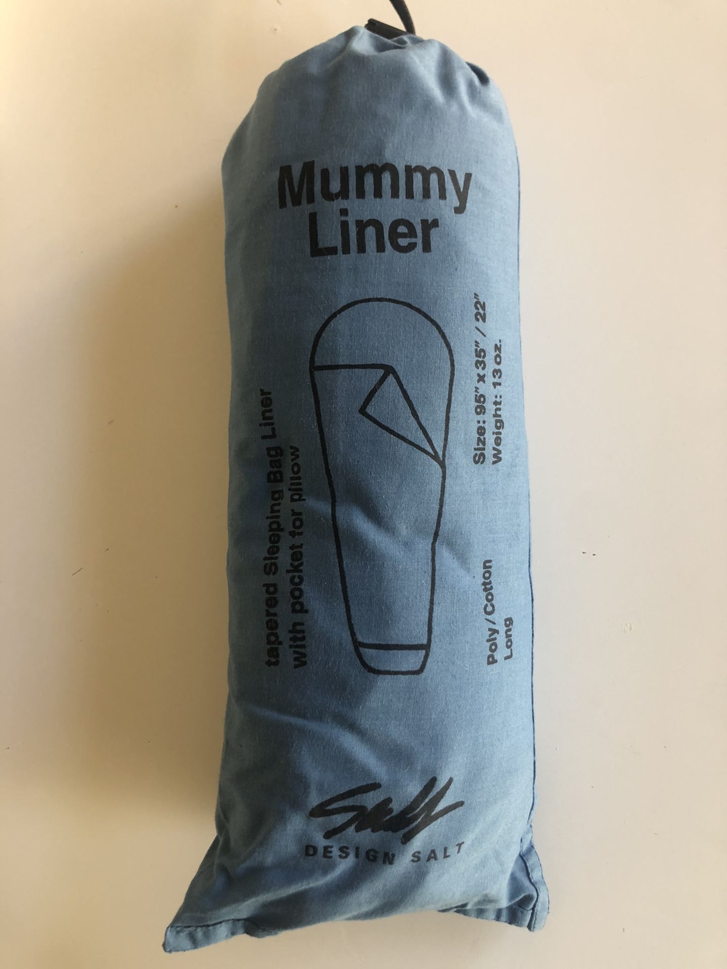 Sleeping bag mummy liner size long