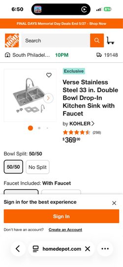 New sink