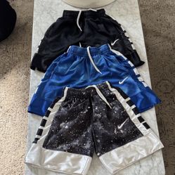 Nike dri-fit Boys Kids Basketball Athletic Shorts Set Of 3 XS