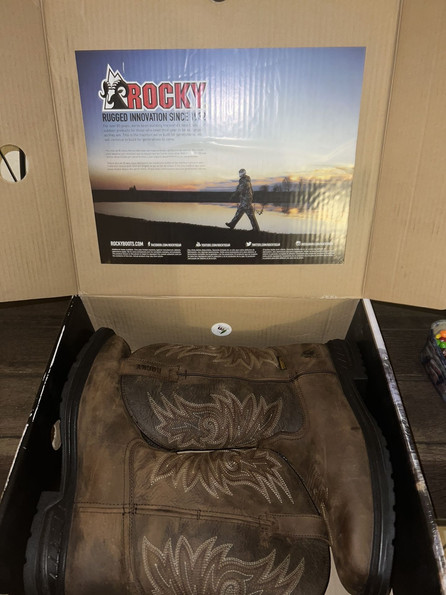Rocky Cow Boy Boots (Size 10.5)