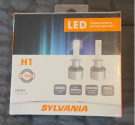 Sylvania H1 LED Lights 2 Bulbs 12.8V DC, 12W