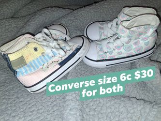 Baby girl converse 6c $30