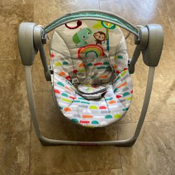 Bright Starts Playful Paradise Portable Compact Baby Swing