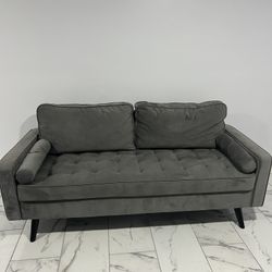 Grey Velvet Sofa