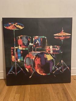 Drum Set Art On Canvas